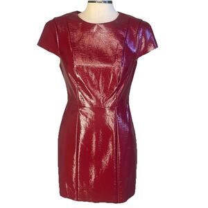 🍷 BCBGeneration Burgundy Pleather Mini Dress NWT